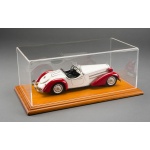 Aichi 1:43 Display Case with Cherry Wood Base (Narrow Edge)