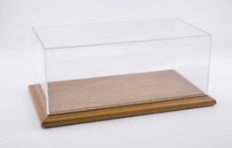 Molsheim 1:12 Display Case with Walnut Wood Base (Wide Edge)