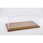 Molsheim 1:43 Display Case with Walnut Wood Base (Wide Edge)