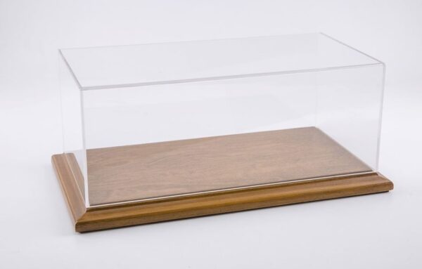 Molsheim 1:43 Display Case with Walnut Wood Base (Wide Edge)
