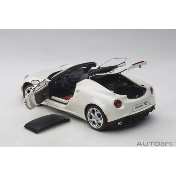 autoart - 1:18 alfa romeo 4c spider (bianco trofeo)