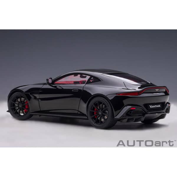 autoart - 1:18 aston martin vantage 2019 (jet black)