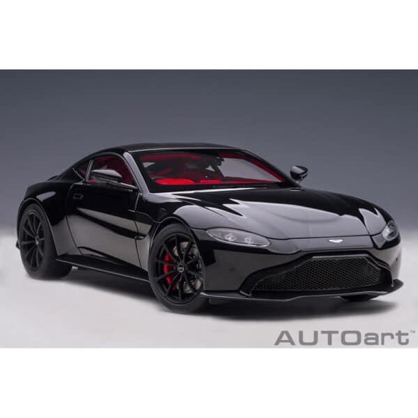 autoart - 1:18 aston martin vantage 2019 (jet black)