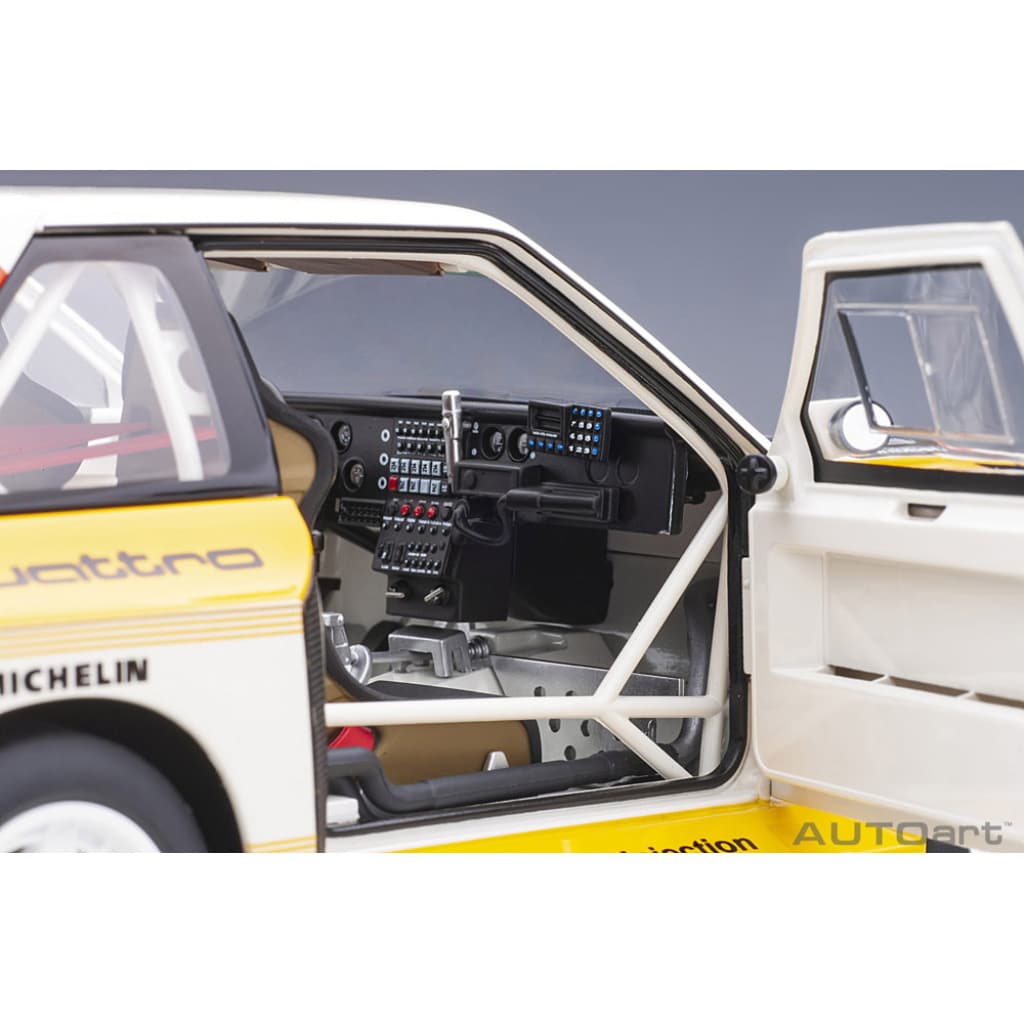 Audi Sport Quattro S1 - San Remo 1985 - Walter Röhrl - 1:18 Autoart (Neuf, Boîte Abîmée)