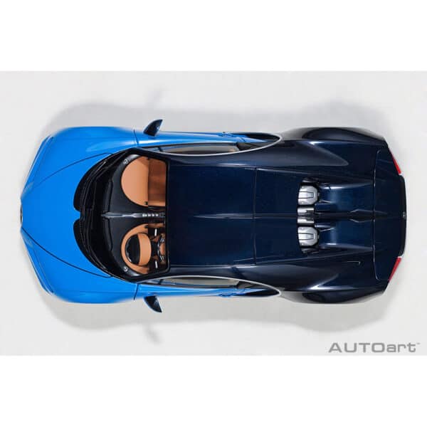 autoart - 1:18 bugatti chiron (french racing blue/atlantic blue)