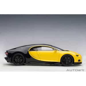 Autoart Bugatti Chiron 2017 Scala 1:18 – Jaune Molsheim Yellow/Nocturne Black, 70994