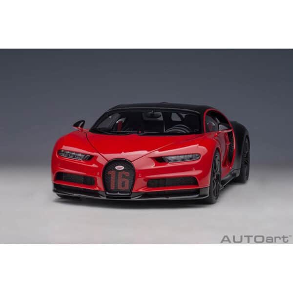 autoart - 1:18 bugatti chiron sport (italian red/carbon)