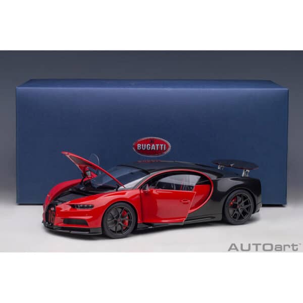 autoart - 1:18 bugatti chiron sport (italian red/carbon)