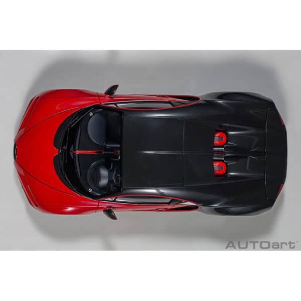 autoart - 1:18 bugatti chiron sport (italian red/carbon)