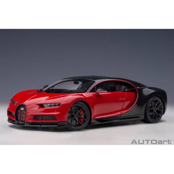autoart - 1:18 bugatti chiron sport (italian red/carbon)