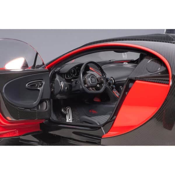 autoart - 1:18 bugatti chiron sport (italian red/carbon)