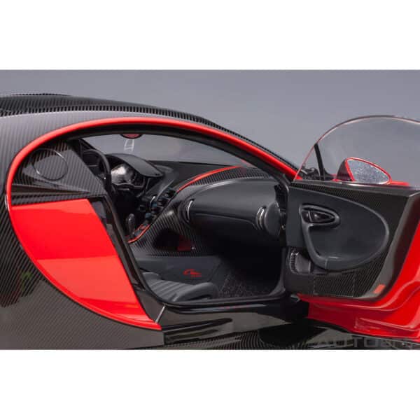autoart - 1:18 bugatti chiron sport (italian red/carbon)
