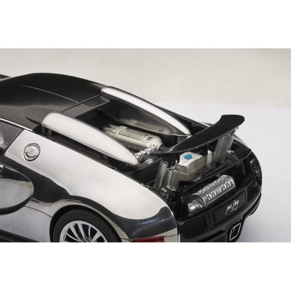 autoart - 1:18 bugatti veyron pur sang (polished aluminium/carbon)