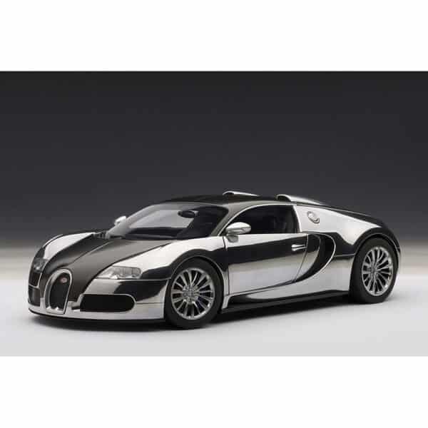 autoart - 1:18 bugatti veyron pur sang (polished aluminium/carbon)