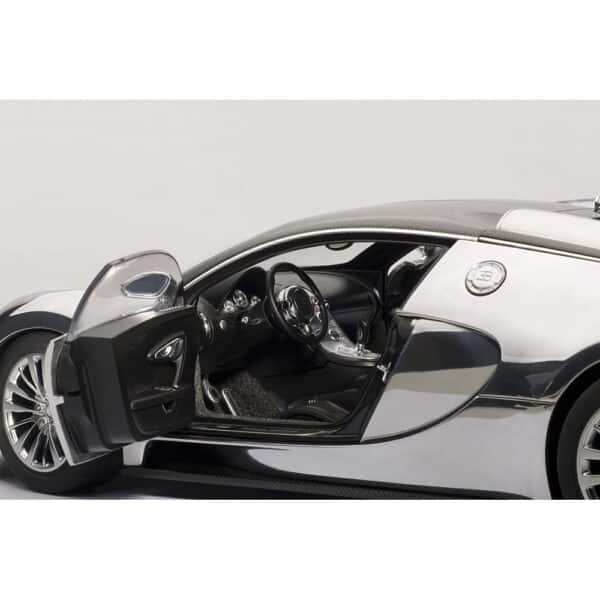 autoart - 1:18 bugatti veyron pur sang (polished aluminium/carbon)