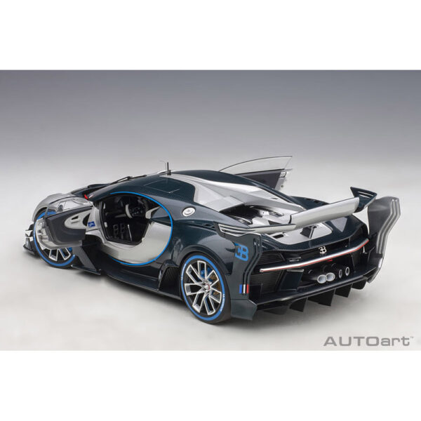 autoart - 1:18 bugatti vision gt (argent silver/blue carbon)