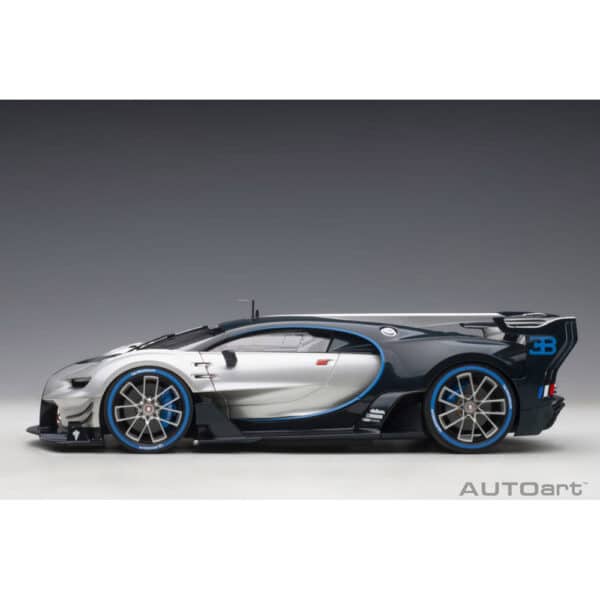 autoart - 1:18 bugatti vision gt (argent silver/blue carbon)