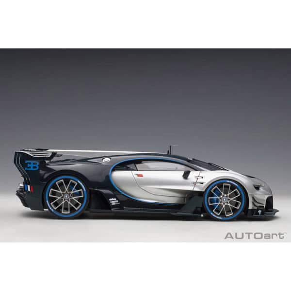 autoart - 1:18 bugatti vision gt (argent silver/blue carbon)