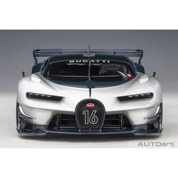 autoart - 1:18 bugatti vision gt (argent silver/blue carbon)