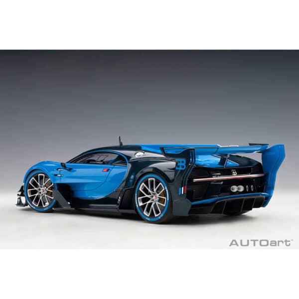 autoart - 1:18 bugatti vision gt (bugatti light blue racing/blue carbon)
