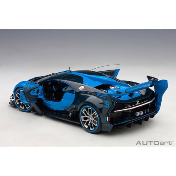 autoart - 1:18 bugatti vision gt (bugatti light blue racing/blue carbon)
