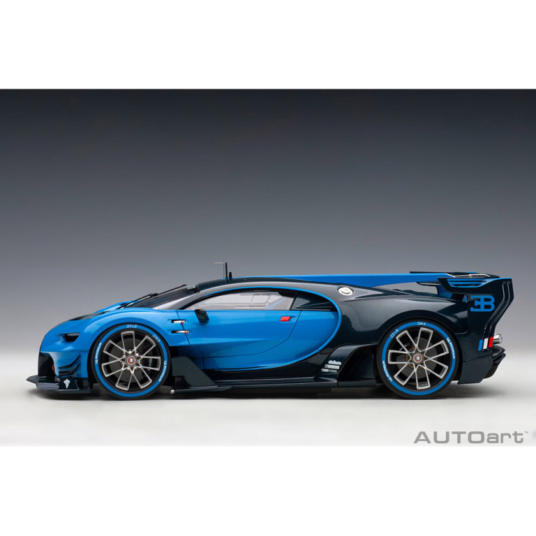 autoart - 1:18 bugatti vision gt (bugatti light blue racing/blue carbon)