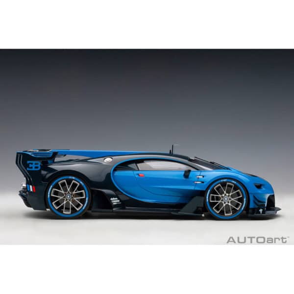 autoart - 1:18 bugatti vision gt (bugatti light blue racing/blue carbon)