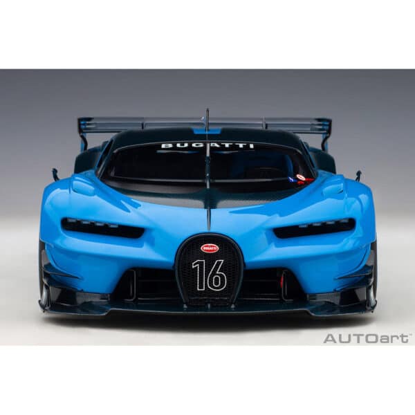 autoart - 1:18 bugatti vision gt (bugatti light blue racing/blue carbon)