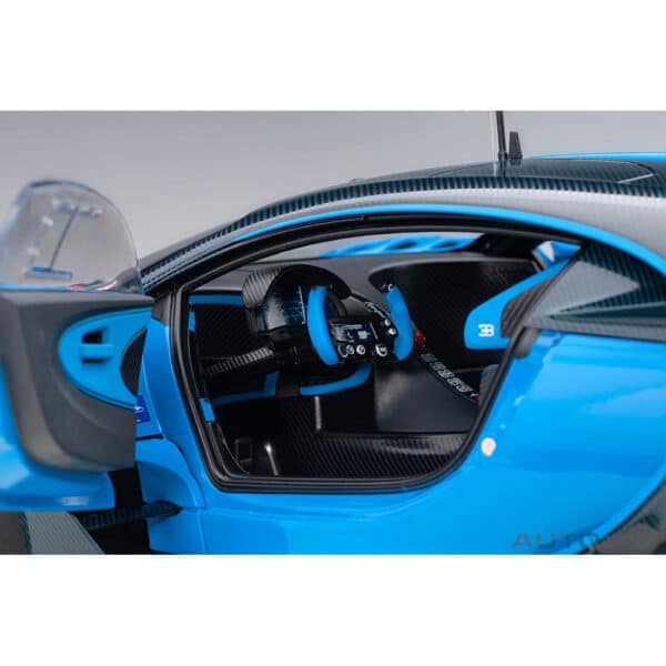 autoart - 1:18 bugatti vision gt (bugatti light blue racing/blue carbon)