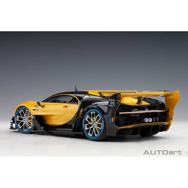 autoart - 1:18 bugatti vision gt (giallo midas/black carbon)