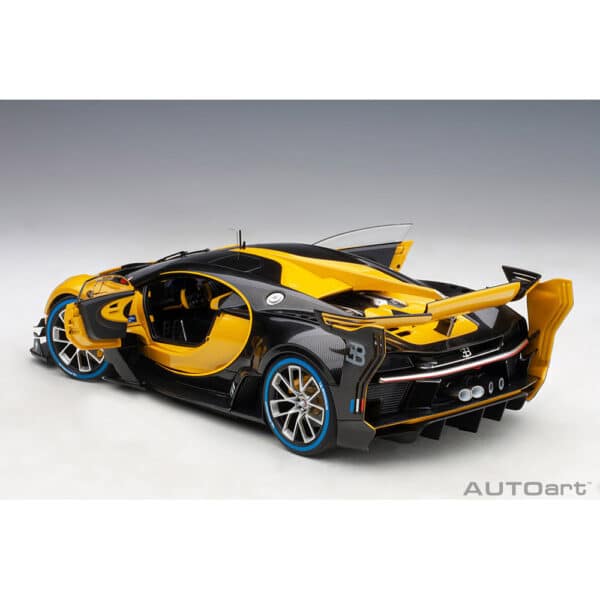 autoart - 1:18 bugatti vision gt (giallo midas/black carbon)