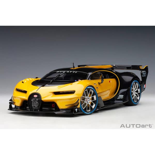 autoart - 1:18 bugatti vision gt (giallo midas/black carbon)