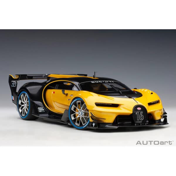 autoart - 1:18 bugatti vision gt (giallo midas/black carbon)