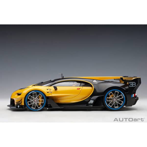 autoart - 1:18 bugatti vision gt (giallo midas/black carbon)
