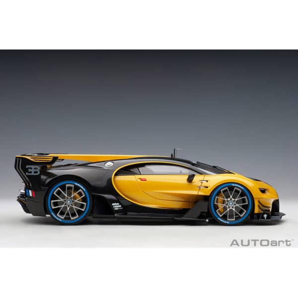 autoart - 1:18 bugatti vision gt (giallo midas/black carbon)