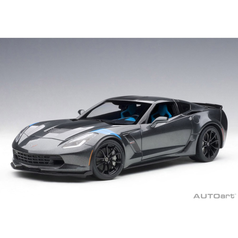 autoart - 1:18 chevrolet corvette c7 grand sport (watkins glen grey metallic)