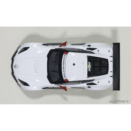 autoart - 1:18 chevrolet corvette c7.r plain body version (white)