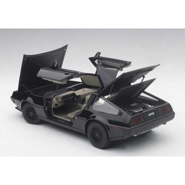 autoart - 1:18 delorean dmc-12 (black metallic)
