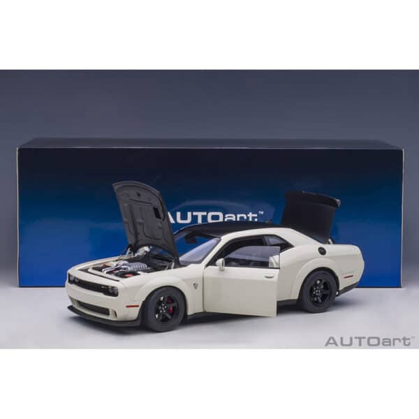 autoart - 1:18 dodge challenger srt demon (knuckle white)