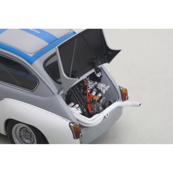 autoart - 1:18 fiat abarth tcr 1000 (matt grey with blue stripes)