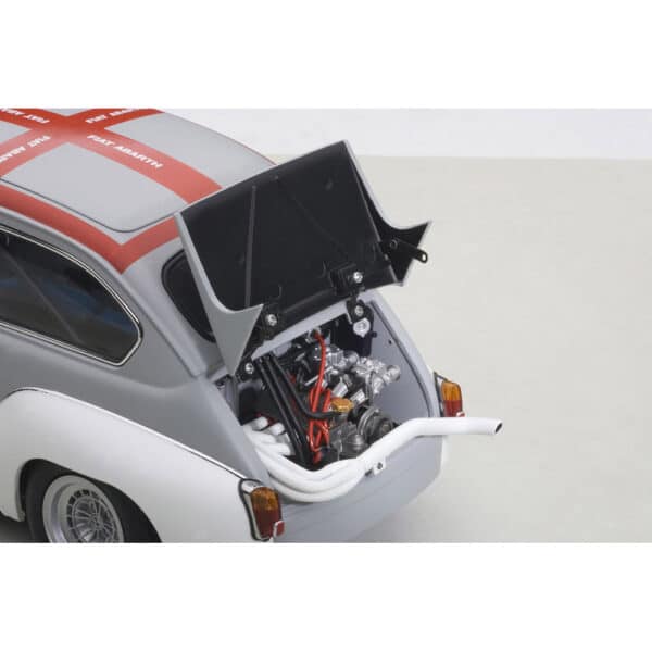autoart - 1:18 fiat abarth tcr 1000 (matt grey with red stripes)