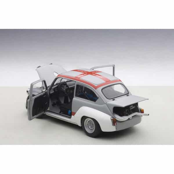 autoart - 1:18 fiat abarth tcr 1000 (matt grey with red stripes)