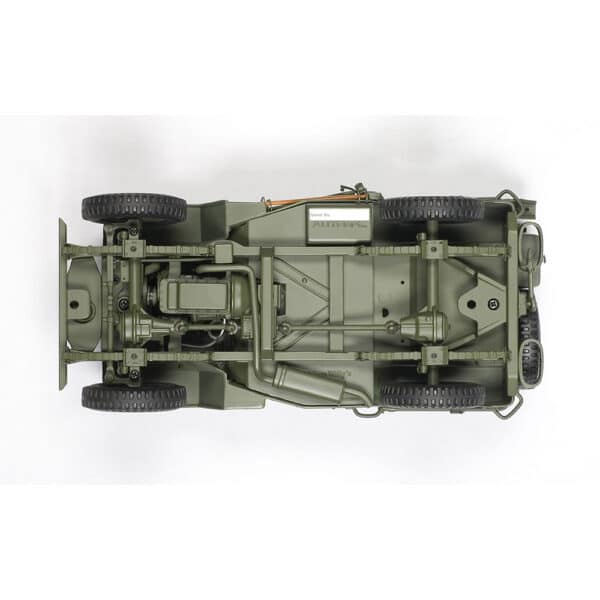 autoart - 1:18 jeep willys with trailer (army green)