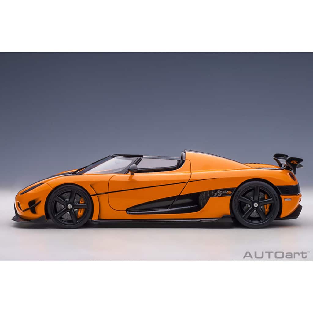 Modèle Réduit AUTOart Koenigsegg Agera RS Orange Et Carbone Noir - 1/18 - JDM