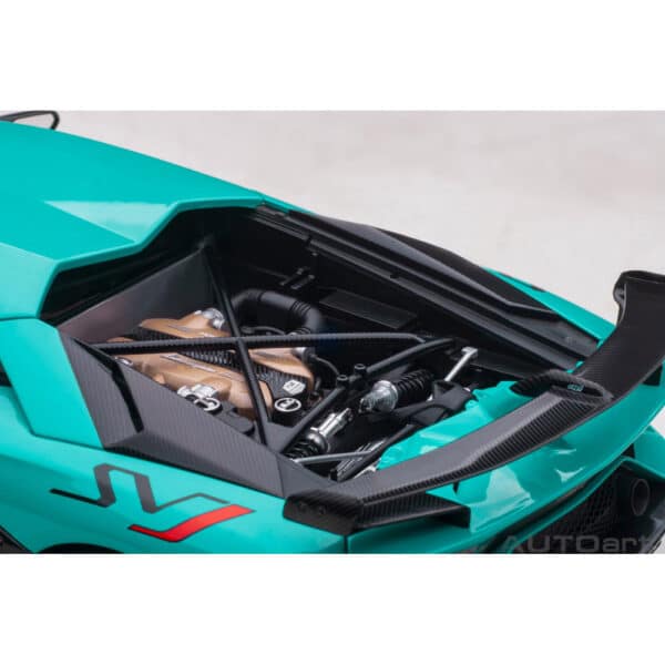 autoart - 1:18 lamborghini aventador svj (blu glauco)