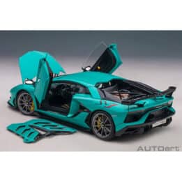 autoart - 1:18 lamborghini aventador svj (blu glauco)