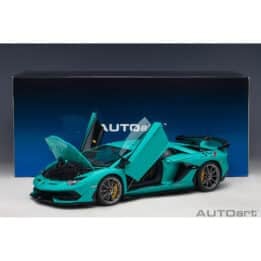 autoart - 1:18 lamborghini aventador svj (blu glauco)