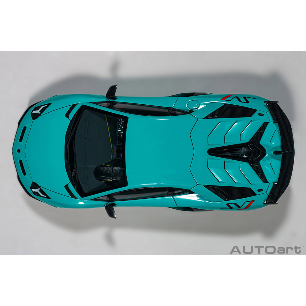 Autoart 118 Lamborghini Aventador Svj Blu Glauco Model Universe
