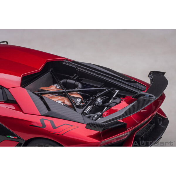 autoart - 1:18 lamborghini aventador svj (rosso efesto)