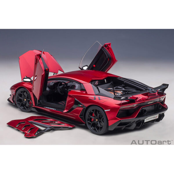 autoart - 1:18 lamborghini aventador svj (rosso efesto)